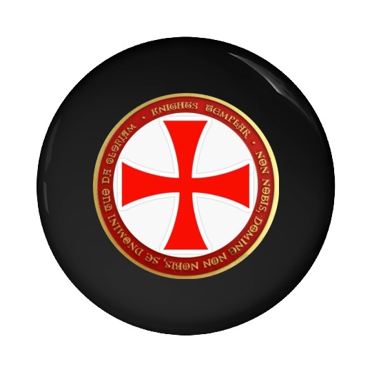 Knights templar cross shield Pin Buttons