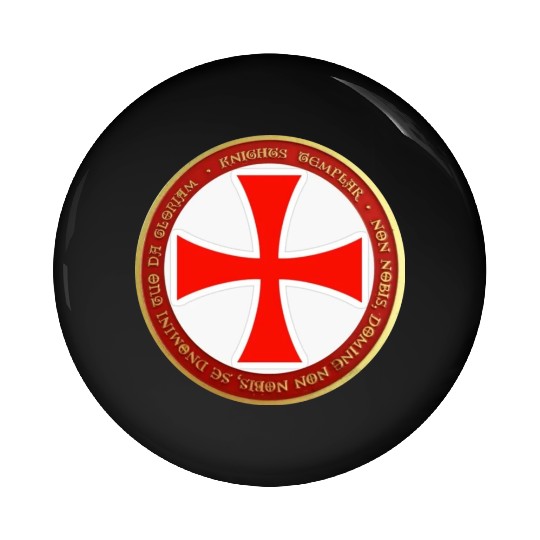 Knights templar cross shield Pin Buttons