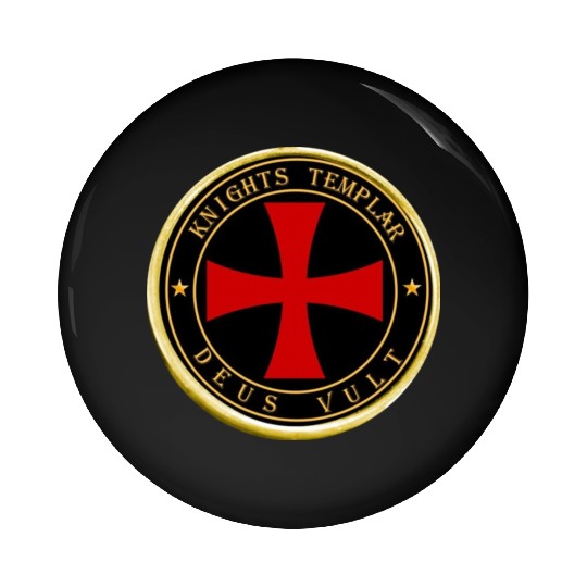 Knights Templar Deus Vult Pin Buttons