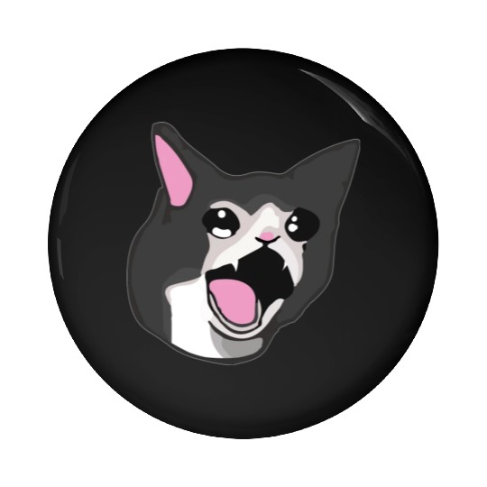Yamero Crying Screaming Cat Meme Cute Japanese Pin Buttons