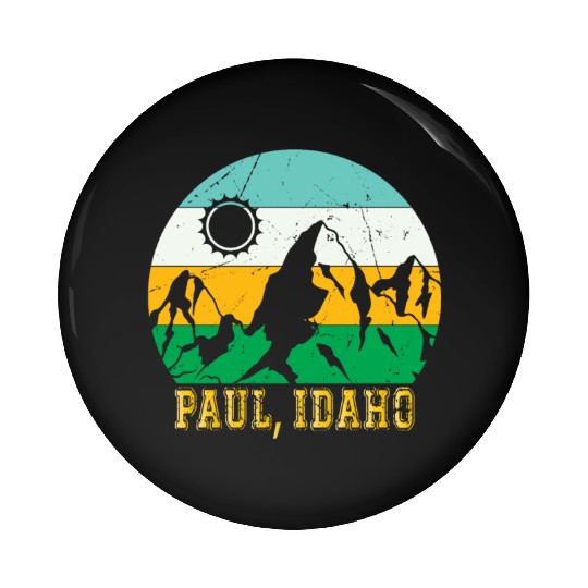 Idaho Mountain Hiking Souvenir Paul Mountain Trip Pin Buttons