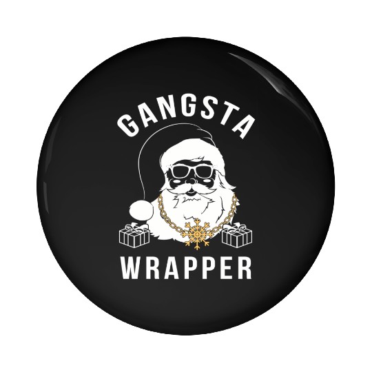 Gangsta Wrapper Gangster Santa Pin Buttons