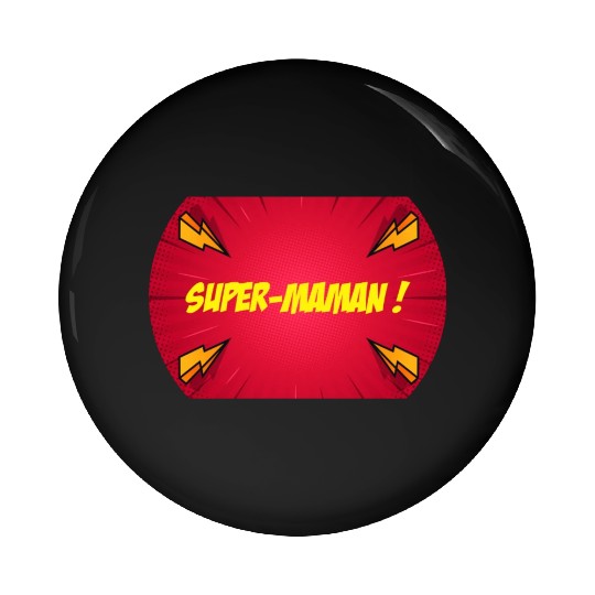 Super-mom super-hero. Best mom Mother's day Comics Pin Buttons