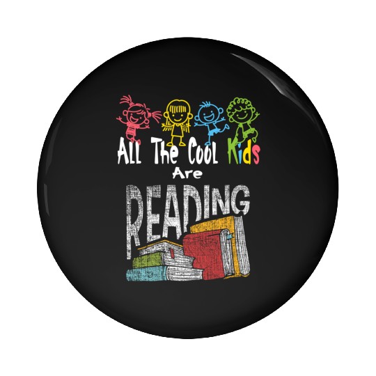 All The Are Reading Daycare Reading Teacher Book Pin Buttons