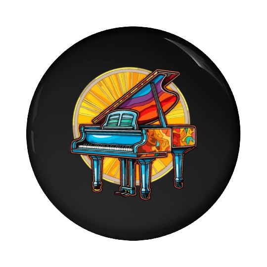 Vibrant Piano Pin Buttons