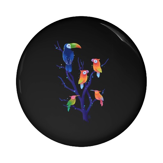 Birds Of Paradise Pin Buttons