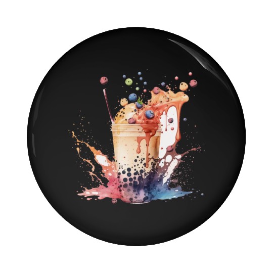 Boba Bubble Tea 6 Pin Buttons