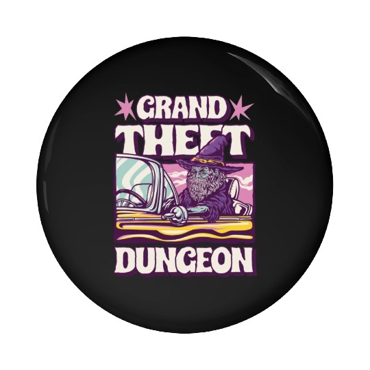 Grand Theft Dungeon Pin Buttons