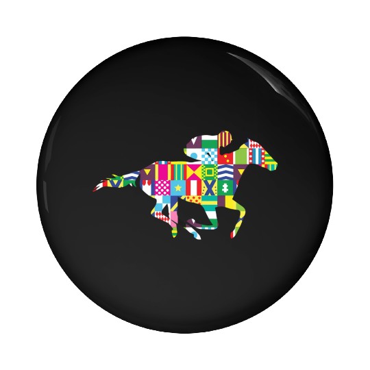Kentucky Horse Racing Silks Pin Buttons