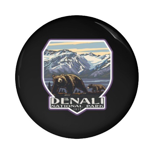 Denali national park Pin Buttons