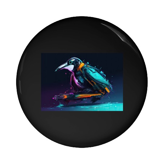 Cyber Penguin Pin Buttons