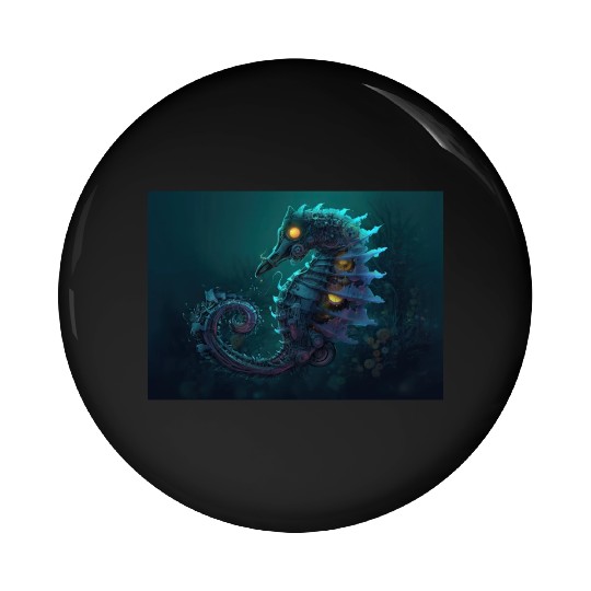 Neon Shark Attack Pin Buttons