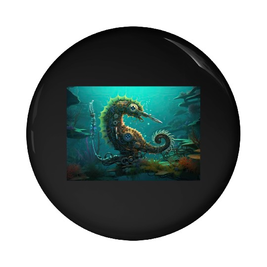 Mechanical Jellyfish Pin Buttons