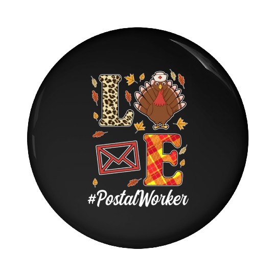 Great Postal Worker Thanksgiving Outfit Pin Buttons