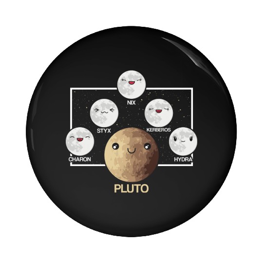 Pluto Moons Planet Space Lover Solar System Pin Buttons
