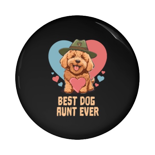 Best Dog Aunt Ever Goldendoodle Cute Dog Mom Pin Buttons