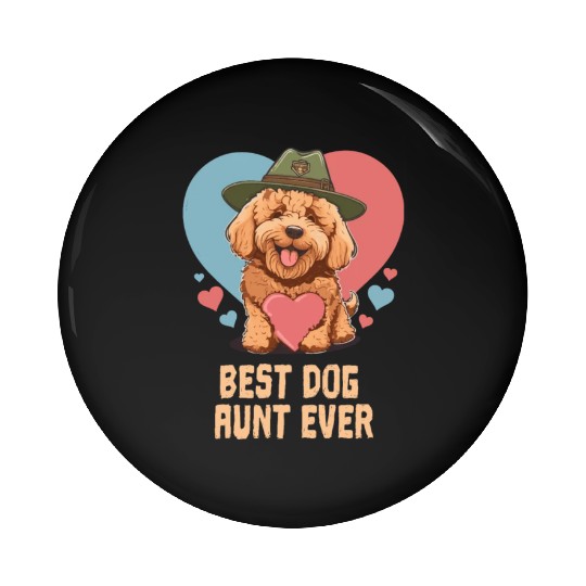 Best Dog Aunt Ever Goldendoodle Cute Dog Mom Pin Buttons
