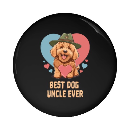 Best Dog Uncle Ever Goldendoodle Dog Dad Cute Dog Pin Buttons