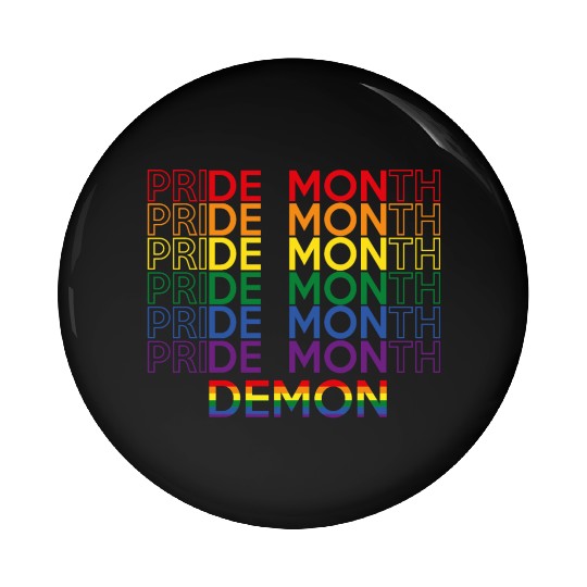 Pride Month Demon Pin Buttons