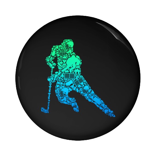 Hockey Player Ice Hockey Youth Pin Buttons