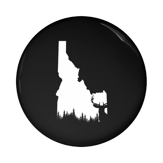 Hunter Elk Deer State Idaho Hunting Pin Buttons