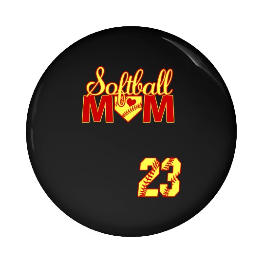 Softball Mom Mother'S Day 23 Fastpitch Jersey Numb Pin Buttons