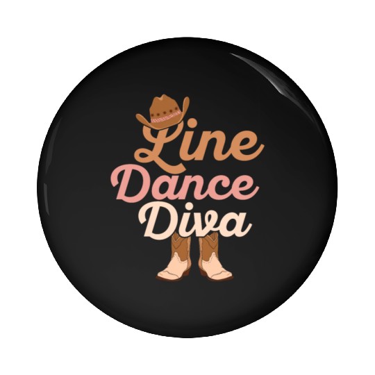 Line Dance Diva Western Country Music Pin Buttons