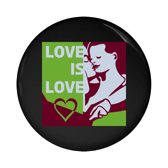 Love Is Love - Colorful Graphic Pin Buttons