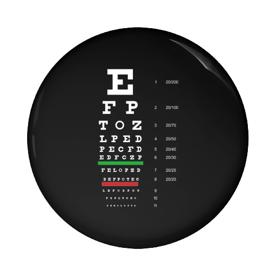 Snellen Eye Chart Test Pin Buttons
