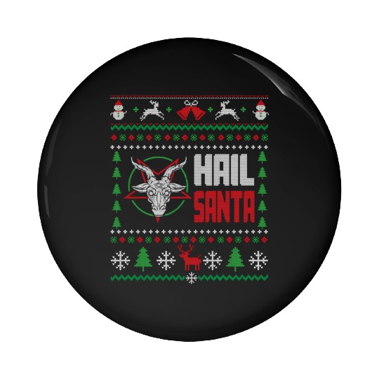 Hail Santa Ugly Pin Buttons