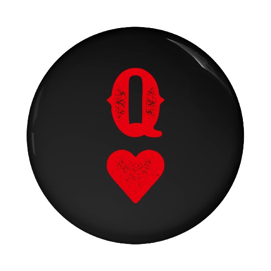 Queen Of Hearts Blackjack Cards Poker 21 Q Pin Buttons
