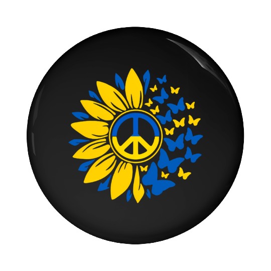 Sunflower Ukraine Ukrainian Flag Ukraine Flag Prid Pin Buttons