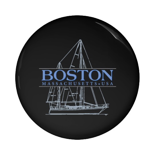 Boston Massachusetts Sailing Pin Buttons