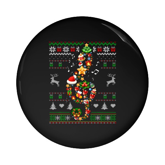 Music Note Ugly Musical Teacher Sing Carol Pin Buttons