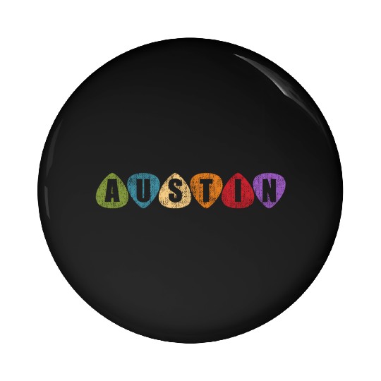 Austin Texas Music Guitar Pic Tx Pin Buttons