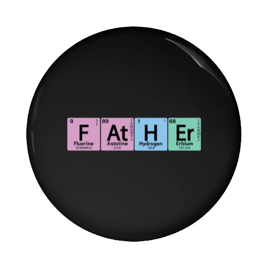 At H Er Father Element Periodic Table Element Pin Buttons