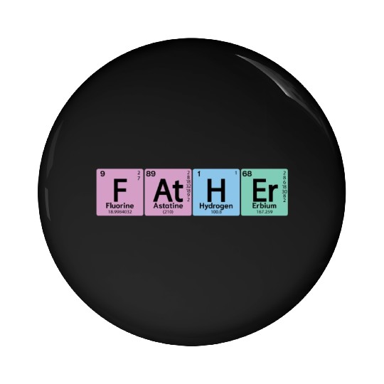 At H Er Father Element Periodic Table Element Pin Buttons