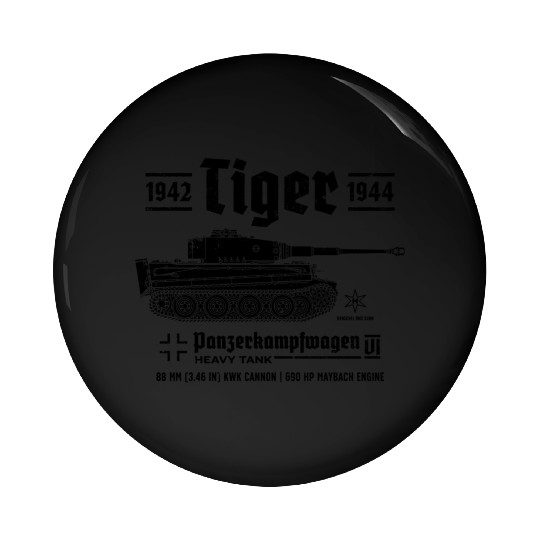 Tiger Tank Panzer World War 2 Armored Vehicle Pin Buttons