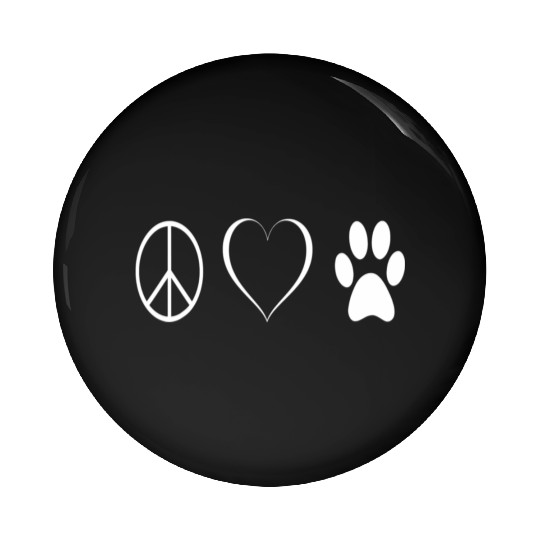 Peace love animals Pin Buttons