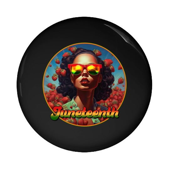 Juneteenth Gurl Pin Buttons