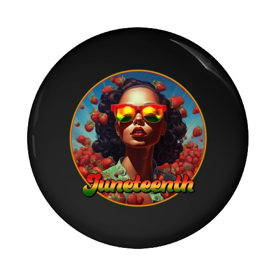 Juneteenth Gurl Pin Buttons