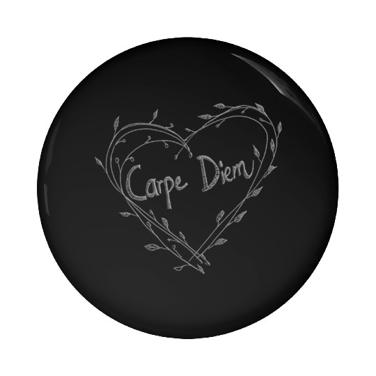 Carpe Diem Quote Heart Twigs Pin Buttons