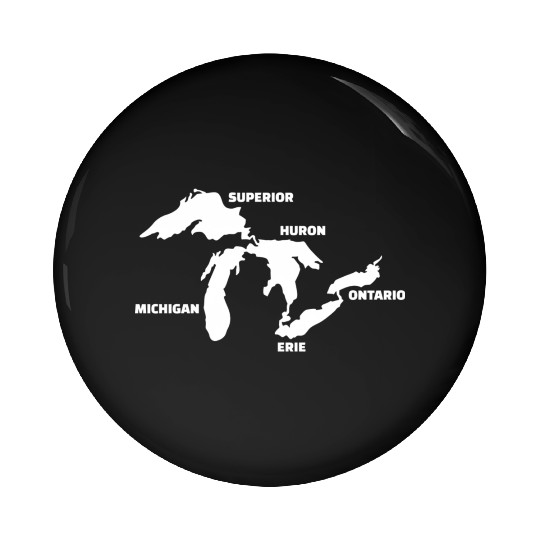Great Lakes Map Pin Buttons