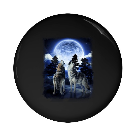 The Mountain Men'S Wolf Native American Pin Buttons