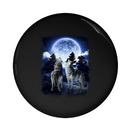 The Mountain Men'S Wolf Native American Pin Buttons