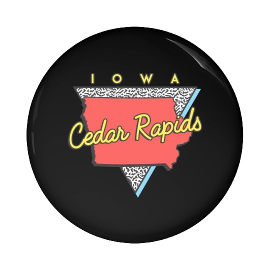 Cedar Rapids Iowa Triangle Ia City Pin Buttons