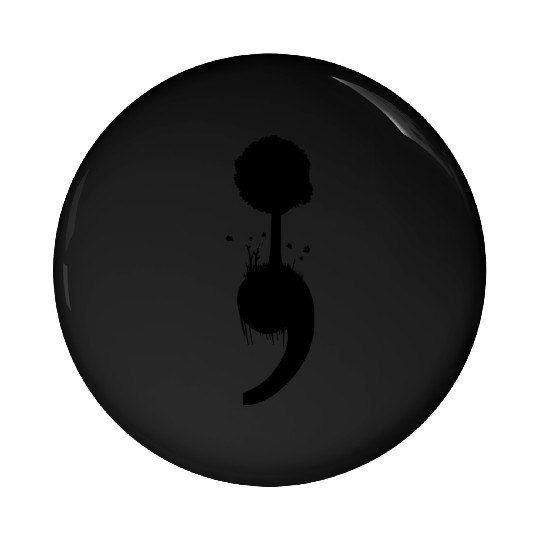 Semicolon Tree Suicide Depression Prevention Pin Buttons