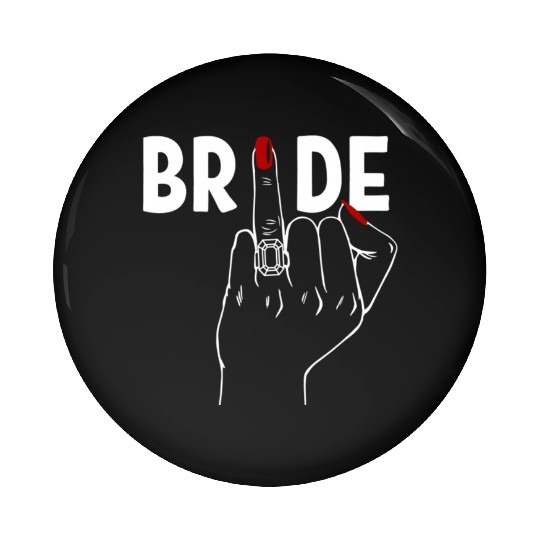 Wedding Honeymoon Bachelorette Red Finger Ring Pin Buttons