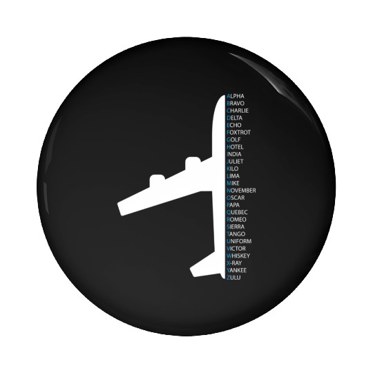 Nato Alphabet For A Air Traffic Controller Pin Buttons