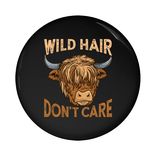Highland Cow Cattle Scottish Farmer Pin Buttons